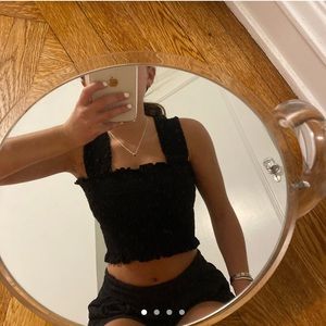 Ribbed Mixology Black Dressy Top
